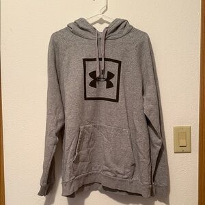 Under Armour Gray Pullover Hoodie with Black Logo